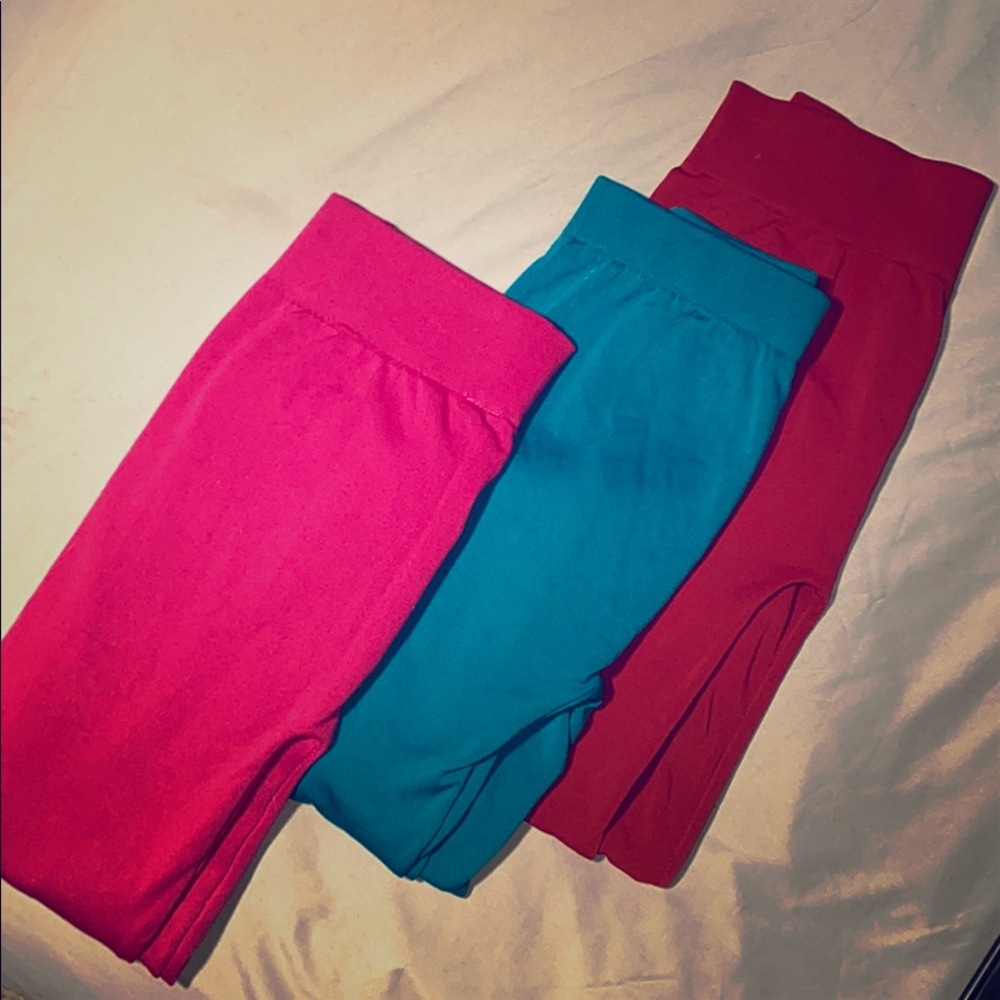 Lot of 3 insulated leggings one size